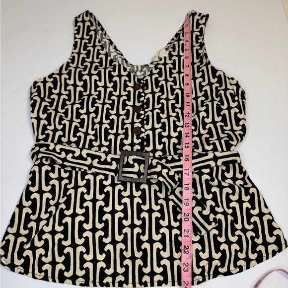 MONTEAU LOS ANGELES Pullover
Peplum Blouse Women sz XL Belted
Linen Blend - Picture 9 of 10